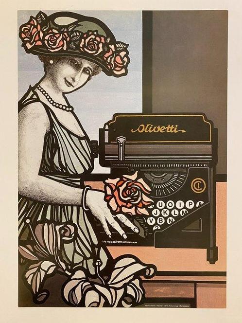Flavio Costantini - Mata Hari OLIVETTI - Jaren 1980, Antiek en Kunst, Kunst | Tekeningen en Foto's