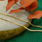 Gouden Venetiaanse schakel ketting | 38 cm (veerring), Sieraden, Tassen en Uiterlijk, Kettingen, Ophalen of Verzenden, Gebruikt