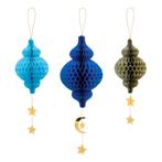 Hangdecoratie Eid Mubarak Honeycomb (3st), Nieuw, Ophalen of Verzenden