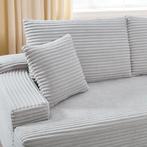 Coredo Bank - Corduroy bekleding - Rechts - Lichtgrijs, Huis en Inrichting, Banken | Bankstellen, Verzenden, Nieuw