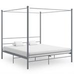 vidaXL Hemelbedframe metaal grijs 200x200 cm, Verzenden, Overige maten, 200 cm, Metaal