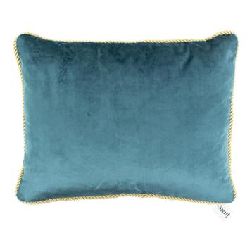 half kussen fluweel goud petrol 35x45cm beschikbaar voor biedingen