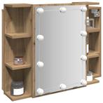 vidaXL Spiegelkast met LED 70x16,5x60 cm artisanaal, Huis en Inrichting, Tafels | Kaptafels, Verzenden, Nieuw