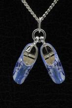 Zilveren Klompen ketting hanger - Delfts blauw, Verzenden, Nieuw