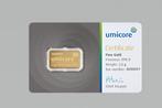 2.5 Gram goudbaar Umicore met certificaat LBMA, Verzenden, Goud