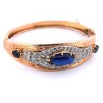 Armband - 18 karaat Roségoud - 10.10ct. tw. Saffier -, Sieraden, Tassen en Uiterlijk, Armbanden, Nieuw