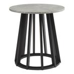 Bijzettafel Buzzard rond Ø48x48 cm betongrijs en zwart [en.c, Verzenden, Nieuw