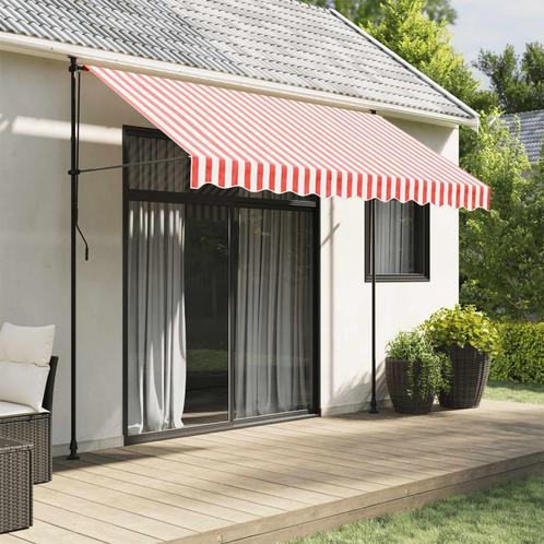 vidaXL Vervangingsdoek voor luifel gestreept 3x2,5 m rood en, Tuin en Terras, Zonneschermen, Nieuw, Verzenden