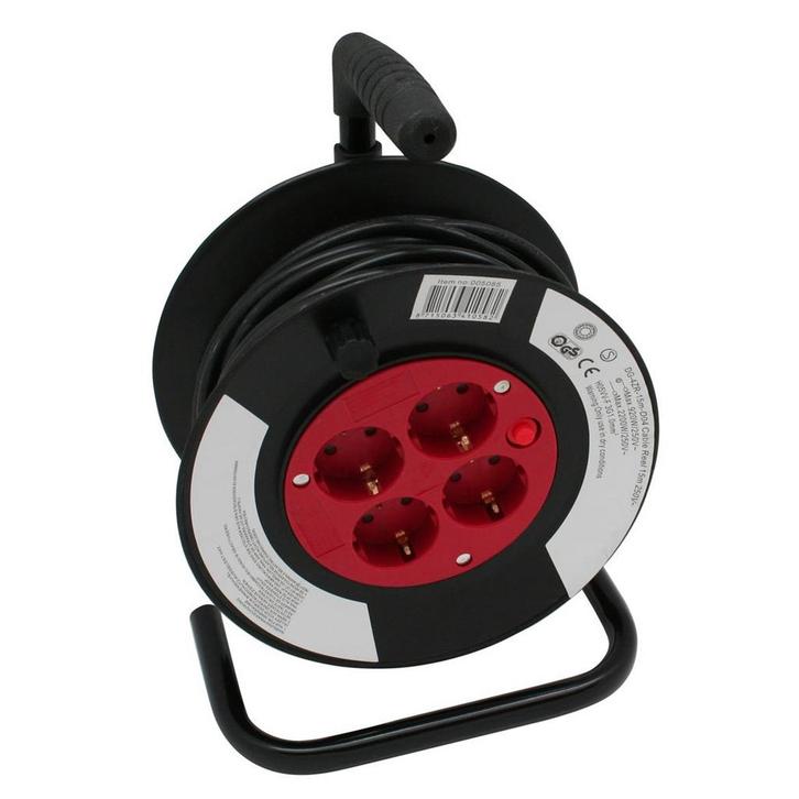 Benson Kabelhaspel - 15 meter - 3G1.0MM2 - Compact ontwer..., Doe-het-zelf en Verbouw, Elektra en Kabels, Nieuw, Ophalen of Verzenden