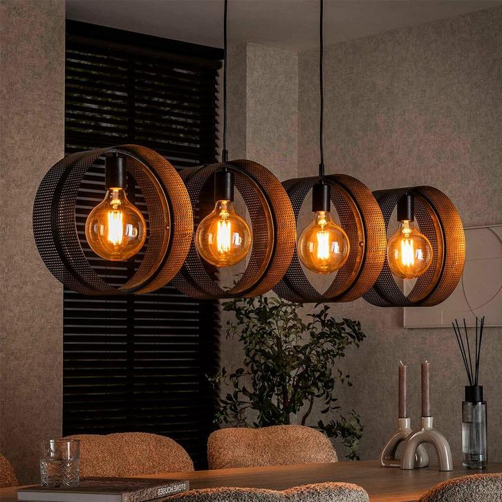 *WOONWINKEL* Eettafel Hanglamp Rond Metaal Gaas, Huis en Inrichting, Lampen | Hanglampen, Nieuw, Verzenden