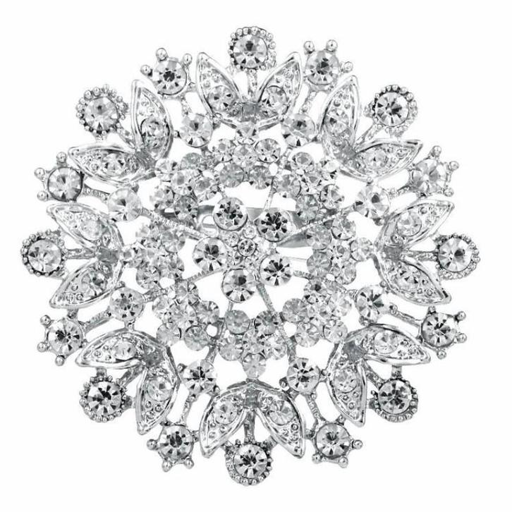 Fako Bijoux® - Broche - Ster Bloem - XXL - 71x71mm -, Sieraden, Tassen en Uiterlijk, Broches, Verzenden