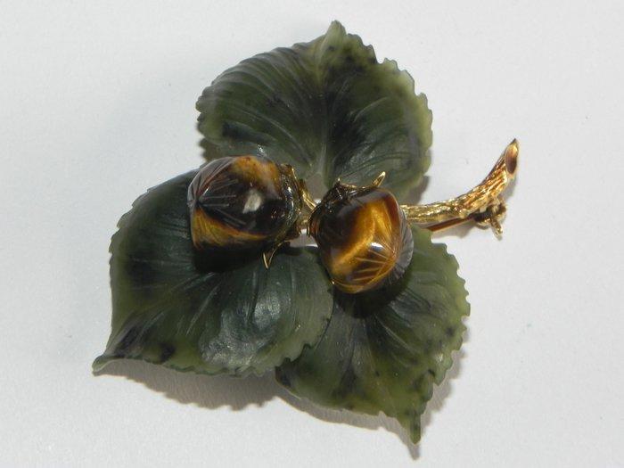 Broche - 14 karaat Geel goud, Sieraden, Tassen en Uiterlijk, Antieke sieraden