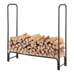 [casa.pro] Metalen brandhout rek houtopslag 124x124x34,5 cm, Tuin en Terras, Haardhout, Verzenden