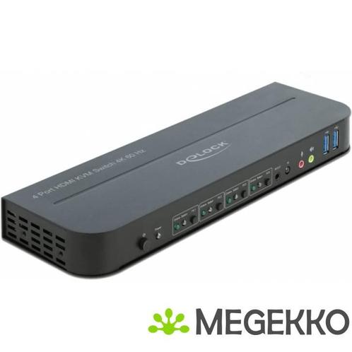 Delock 11483 HDMI KVM-switch 4K 60 Hz met USB 3.0 en audio, Computers en Software, Netwerk switches, Nieuw, Verzenden
