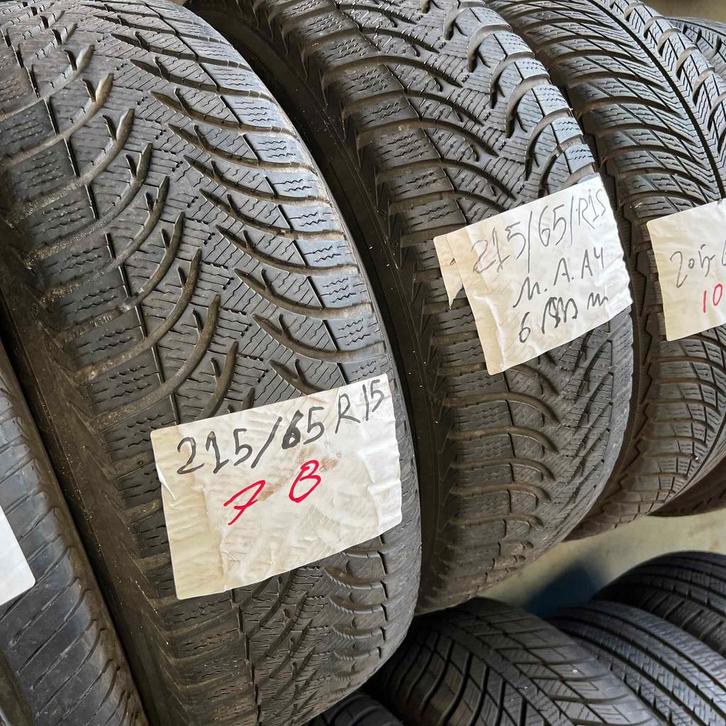 2 x Michelin Alpin A4 215-65-15 Winterbanden 6mm, Auto-onderdelen, Banden en Velgen, 15 inch, Winterbanden, 215 mm, Personenwagen