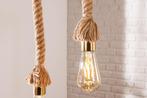 Maritieme hanglamp SEVEN SEAS 110cm massief houten touw, Huis en Inrichting, Lampen | Hanglampen, Ophalen of Verzenden, Nieuw