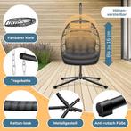 Egg Hangstoel - Binnen en buiten - Tot 150kg - Antraciet - K, Verzenden, Zo goed als nieuw