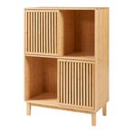 Boekenkast Ypäjä schap 120x83,5x39 cm bamboe naturel [en.cas, Huis en Inrichting, Kasten | Boekenkasten, Verzenden, Nieuw