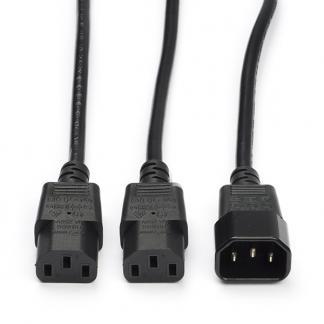 C14 naar C13 kabel | ACT | 1.8 meter (2 x C13), Computers en Software, Pc- en Netwerkkabels, Nieuw, Verzenden