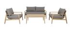 Stoel-Bank Loungeset Alstrup Wicker & Acaciahout The, Tuin en Terras, Tuinsets en Loungesets, Verzenden, Nieuw