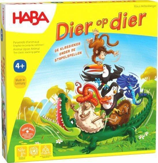Dier op Dier - Kinderspel | Haba - Kinderspellen, Hobby en Vrije tijd, Gezelschapsspellen | Bordspellen, Nieuw, Verzenden