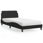 vidaXL Bed met matras Dover kunstleer zwart 100x200 cm, Overige materialen, 100 cm, Eenpersoons, Verzenden