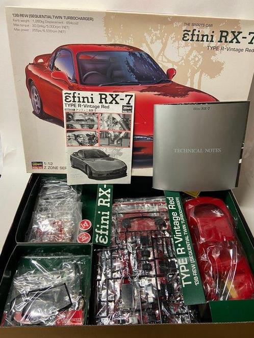 Hasegawa 1:12 - Modelbouwdoos - Efini Mazda RX-7 TYPE R, Hobby en Vrije tijd, Modelauto's | 1:5 tot 1:12