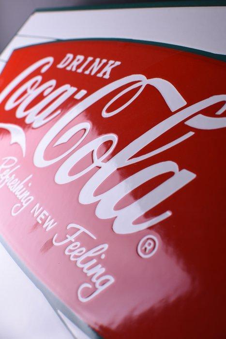 Coca-Cola - Emaille bord - XL Coca-cola Refreshing New, Antiek en Kunst, Antiek | Wandborden en Tegels