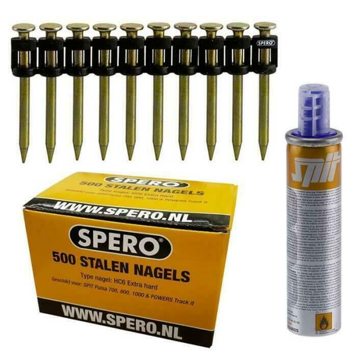 32mm extra hard 500 stalen nagels & Spit Pulsa 800 gasbus, Doe-het-zelf en Verbouw, Overige Doe-het-zelf en Verbouw, Nieuw, Ophalen of Verzenden