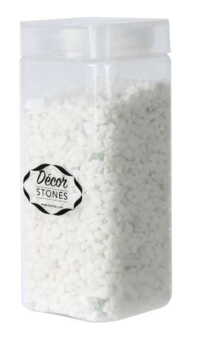 Pebble Snow white stones 4-6mm 750gr Pot witte steentjes, Hobby en Vrije tijd, Knutselen, Nieuw, Ophalen of Verzenden