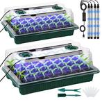 Zaad Kweekset met LED Lampen en Timer – 80 Cellen (2 Stuks), Verzenden