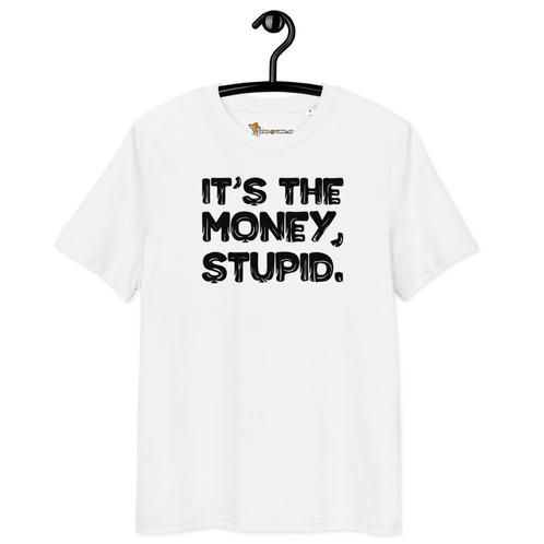 Bitcoin t-shirt - Stupid -100% Biologisch Katoen, Kleding | Dames, T-shirts, Korte mouw, Wit, Nieuw, Verzenden