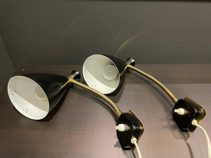 Solberg Fabrikker AS - Wandlamp (2) - Diablo 6002 - Staal,, Antiek en Kunst, Antiek | Lampen