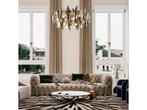 Kroonluchter Woonkamer Keuken Modern Gouden Kristal, Verzenden, Zo goed als nieuw