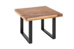 Massief houten salontafel IRON CRAFT 60cm Sheesham, Ophalen of Verzenden, Nieuw