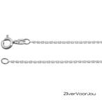 Zilveren ovale kabelketting 36 cm 1.4 mm breed, Sieraden, Tassen en Uiterlijk, Kettingen, Verzenden, Nieuw, Zilver