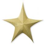 Kerstster | Ø 180 cm (5-punts, Binnen, Goud), Diversen, Verzenden, Nieuw