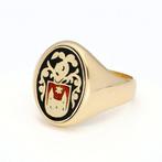 Zonder Minimumprijs - Ring - 18 karaat Geel goud - Emaille, Nieuw