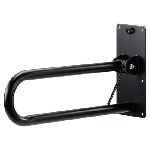 Toiletbeugel opklapbaar 56 cm - Mat zwart, Diversen, Verpleegmiddelen, Ophalen of Verzenden