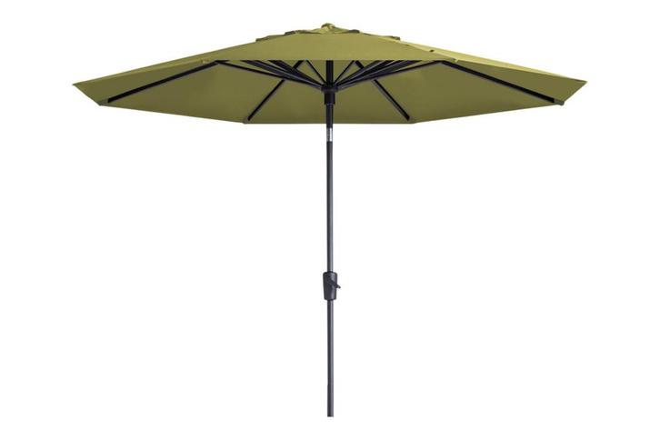 Madison Paros 2 luxe stokparasol - 300 cm. - Sage green, Tuin en Terras, Parasols, Stokparasol, Nieuw, Kantelbaar, Verzenden