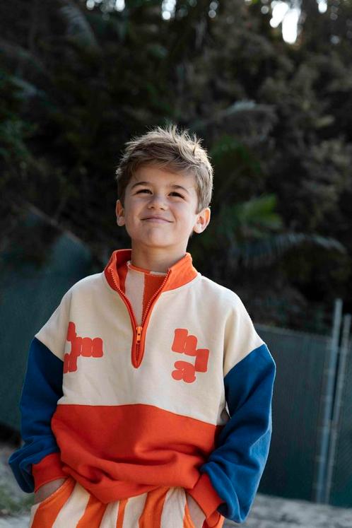 Oversized comfy sweater met rits ColorBlock  Ammehoela Maat, Kinderen en Baby's, Kinderkleding | Maat 110, Nieuw, Trui of Vest