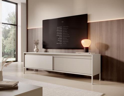 Meubella TV-Meubel Saran beige 187 cm, Huis en Inrichting, Kasten | Televisiemeubels, 150 tot 200 cm, 25 tot 50 cm, Nieuw, Overige materialen
