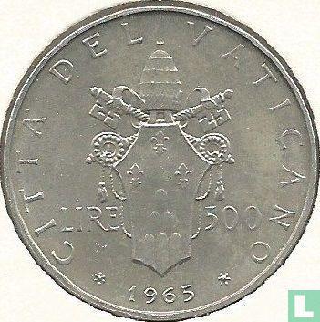 Vaticaan 500 lire 1965, Postzegels en Munten, Munten | Europa | Niet-Euromunten, Losse munt, Goud, Zilver, Verzenden