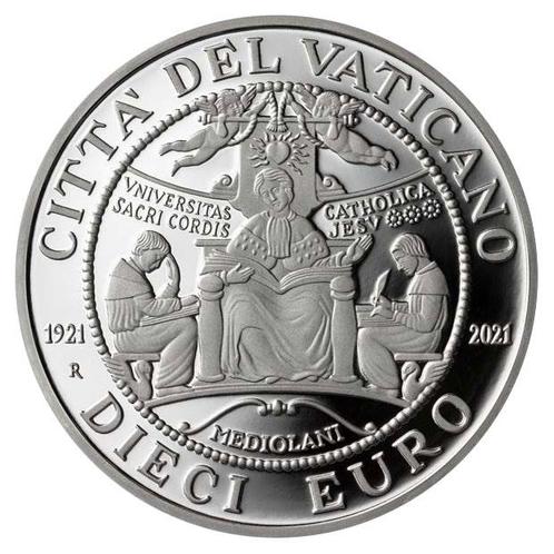 Vaticaan 10 Euro Universiteit 2021, Postzegels en Munten, Munten | Europa | Euromunten, Verzenden