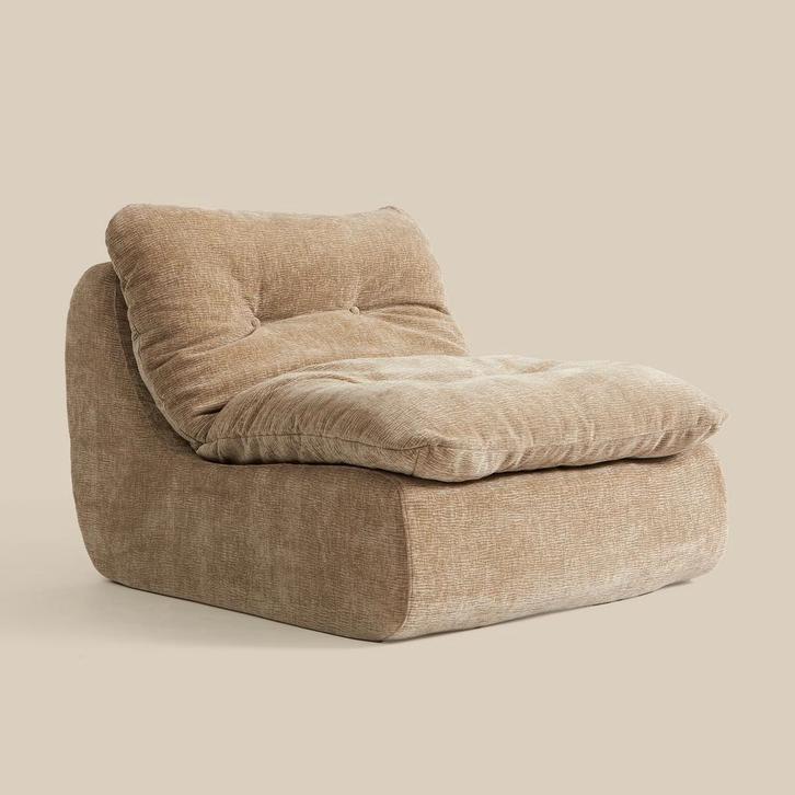 *WOONWINKEL* Lichtbruine Lounge Fauteuil Retro, Huis en Inrichting, Fauteuils, Nieuw, Stof, Verzenden