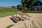 Rockwood® Picknicktafel Aluminium Prestige Taupé 2.00m, Ophalen of Verzenden, Nieuw, Rechthoekig, Hout