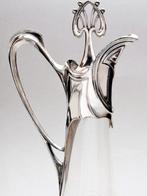Dupper Bernhold - Art Nouveau - Karaf - Verzilverd, Glas