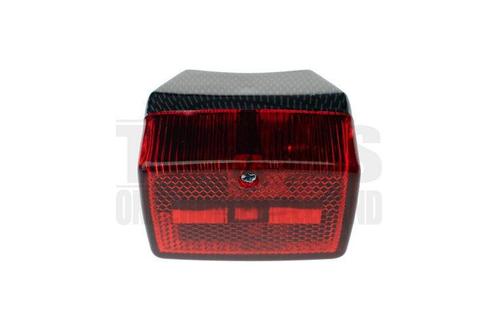 Achterlicht klein model ULO carbon / rood 6v / 12v, Fietsen en Brommers, Brommeronderdelen | Algemeen, Nieuw, Ophalen of Verzenden
