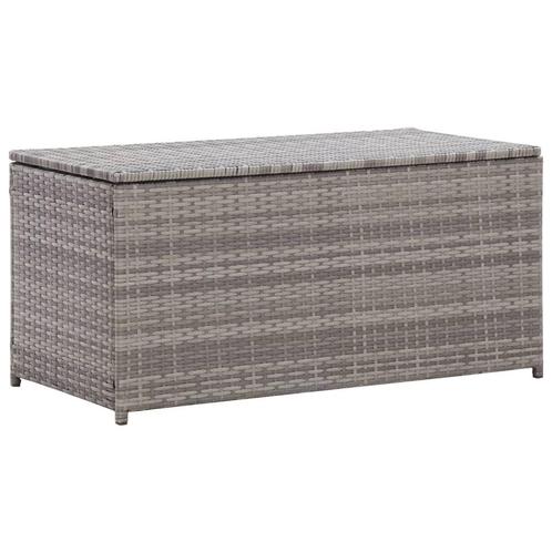 Tuinbox 100x50x50 cm poly rattan grijs (Schuurtjes-Rekken), Tuin en Terras, Tuinhuizen, Nieuw, Verzenden