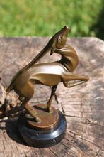 sculptuur, art deco reebok - 23 cm - brons marmer